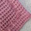 Kuschelkissen aus Waffelstoff altrosa Blumenkante