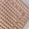 Kuschelkissen aus Waffelstoff beige Kreuzkante