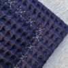 Kuschelkissen aus Waffelstoff Blau Kreuzkante
