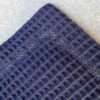 Kuschelkissen aus Waffelstoff Blau Blumenkante
