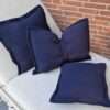 Kuschelkissen aus Waffelstoff Blau alle Kissen