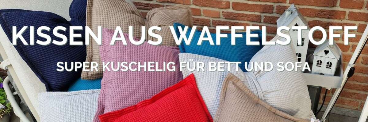 Kissen aus Waffelstoff